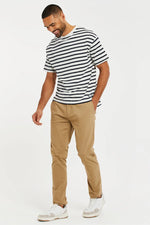 Load image into Gallery viewer, Threadbare Marley Cotton Twill Chino Trousers With Stretch Stone - Raw Menswear
