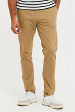 Load image into Gallery viewer, Threadbare Marley Cotton Twill Chino Trousers With Stretch Stone - Raw Menswear
