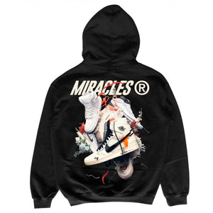 Miracles Bloom Hoody Black - Raw Menswear