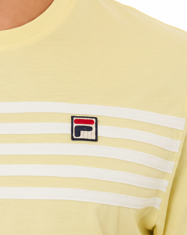 FILA Hanford Striped Tee Double Cream/White