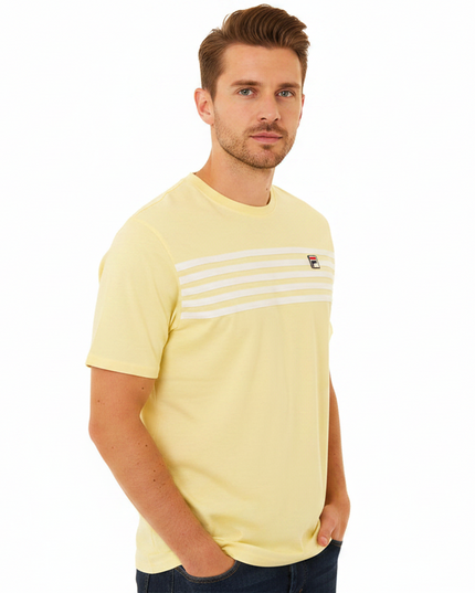 FILA Hanford Striped Tee Double Cream/White