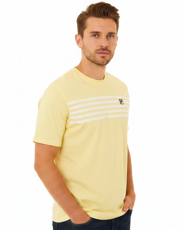 FILA Hanford Striped Tee Double Cream/White