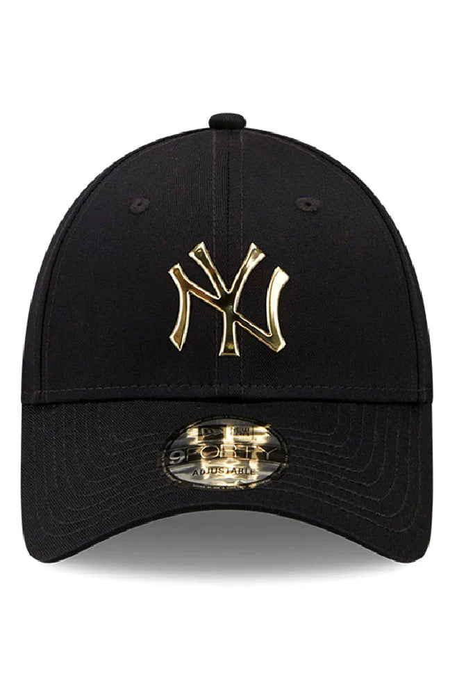 New Era NY Foil Logo 9Forty Curved Peak Baseball Cap Dark Navy