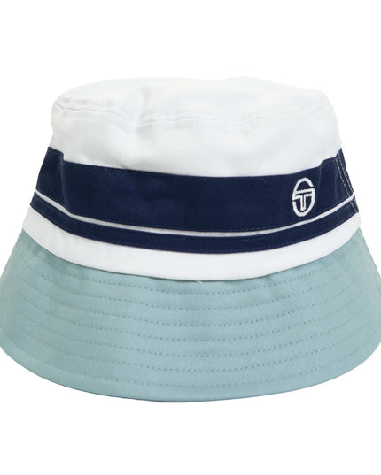 Sergio Tacchini Newsford Bucket Hat White/Maritime Blue/Lead
