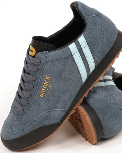 Patrick Rio Suede Trainers Dark Blue/Light Blue/ Black - 1494