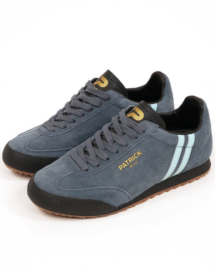 Patrick Rio Suede Trainers Dark Blue/Light Blue/ Black - 1494