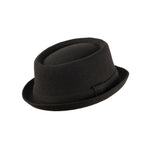 Charger l&#39;image dans la galerie, Doyle Felt Pork Pie Hat Black - Raw Menswear
