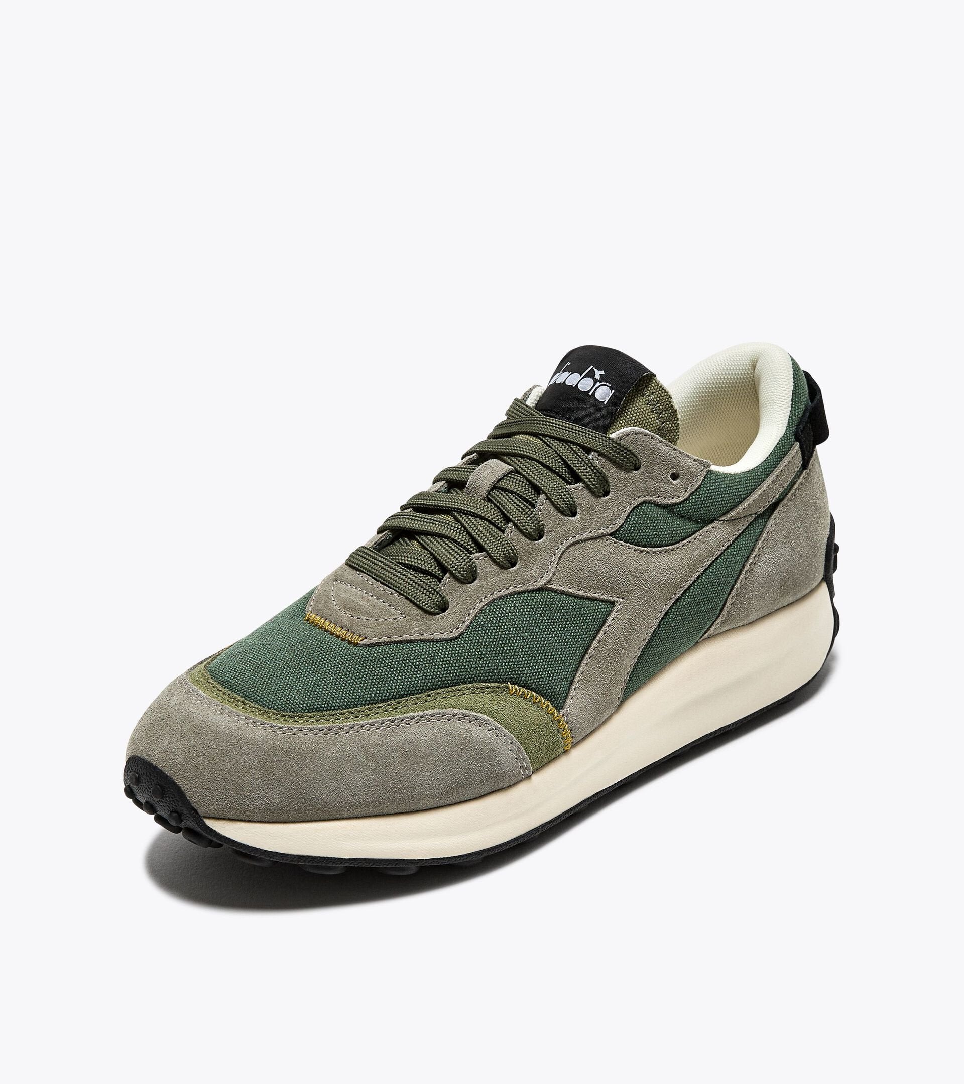 Diadora RACE Suede SW Trainers Khaki - Raw Menswear