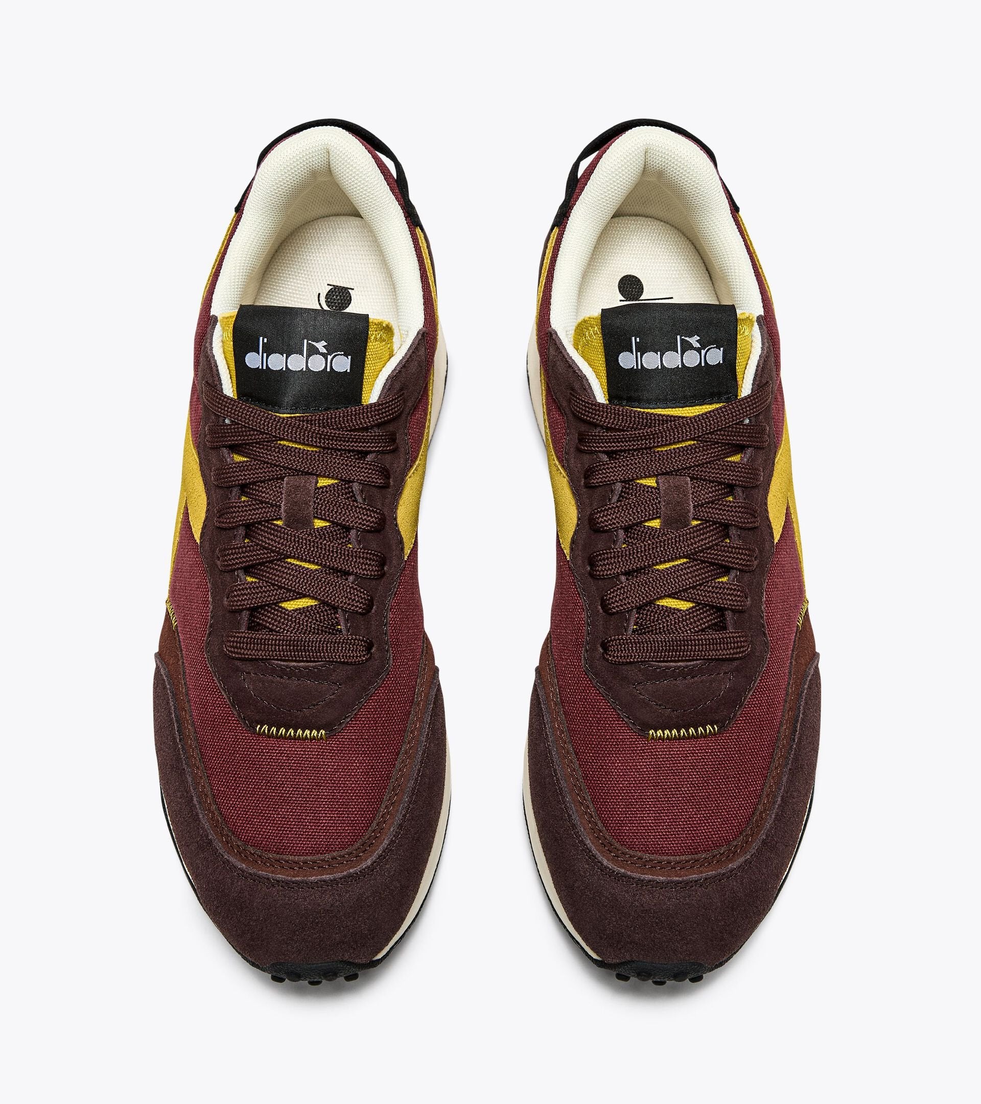 Diadora RACE Suede SW Trainers Burgundy - Raw Menswear