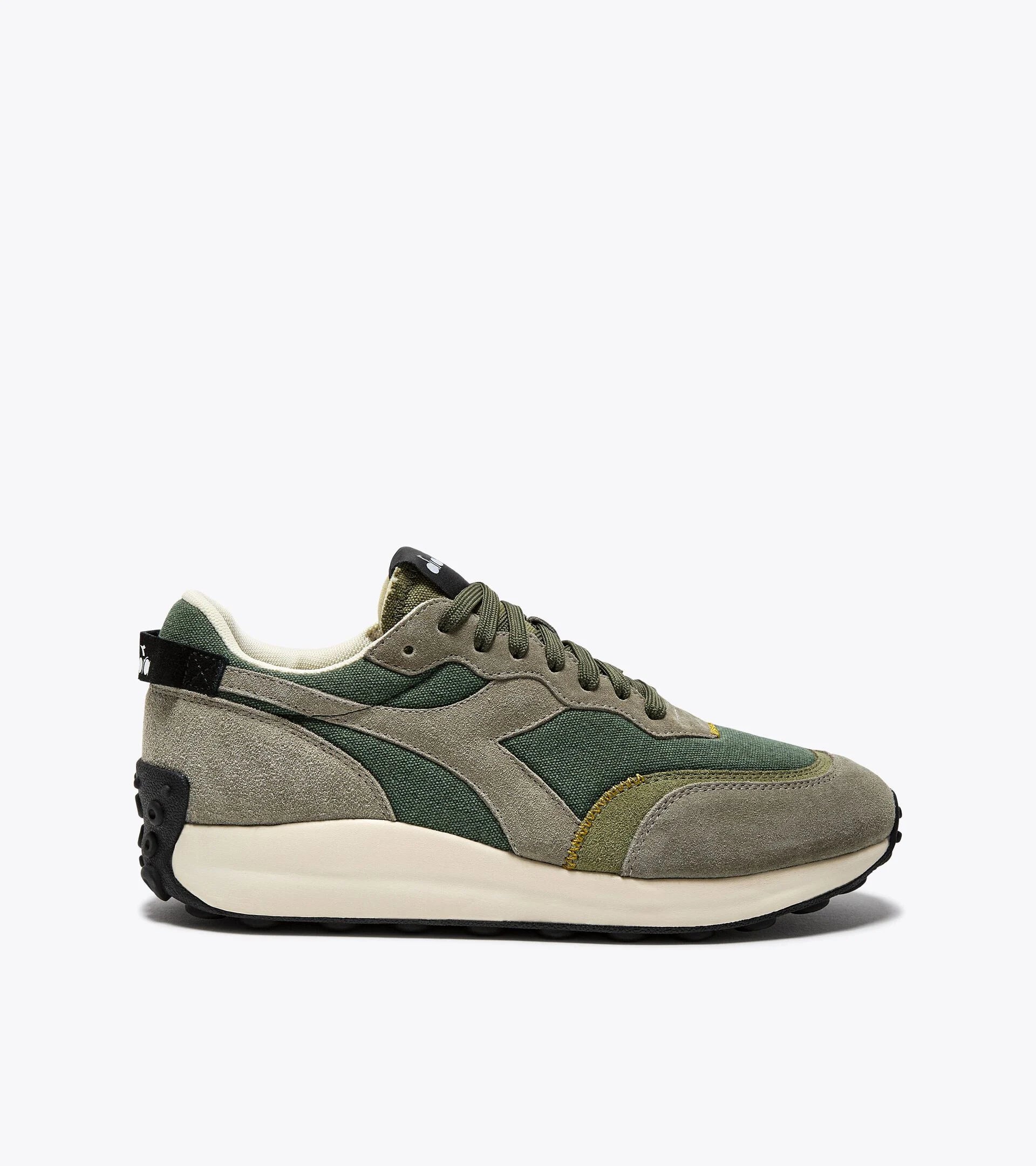 Diadora RACE Suede SW Trainers Khaki - Raw Menswear