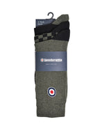 Carica l&#39;immagine nel visualizzatore di Gallery, Lambretta 3 Pack Checker Socks Khaki/Black - Raw Menswear
