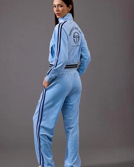 Women's ST Carmella Velour Track Top Baltic Sea/Maritime Blue - 428