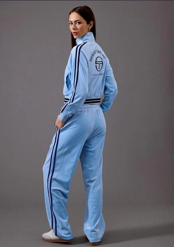 Women's ST Carmella Velour Track Top Baltic Sea/Maritime Blue - 428