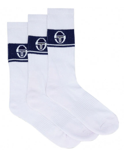 Sergio Tacchini Koos 3 Pack Performance Crew Socks White