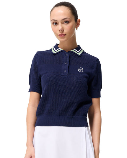 Women's ST Sienna Knit Polo Maritime Blue - 023