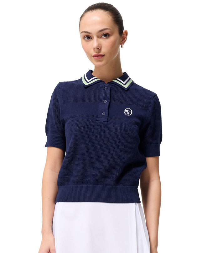 Women's ST Sienna Knit Polo Maritime Blue - 023