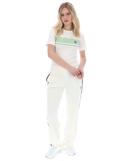 Womens Sergio Tacchini Miss Masters Tee Gardenia/Quiet Green