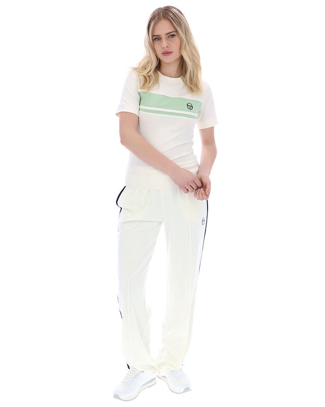Womens Sergio Tacchini Miss Masters Tee Gardenia/Quiet Green