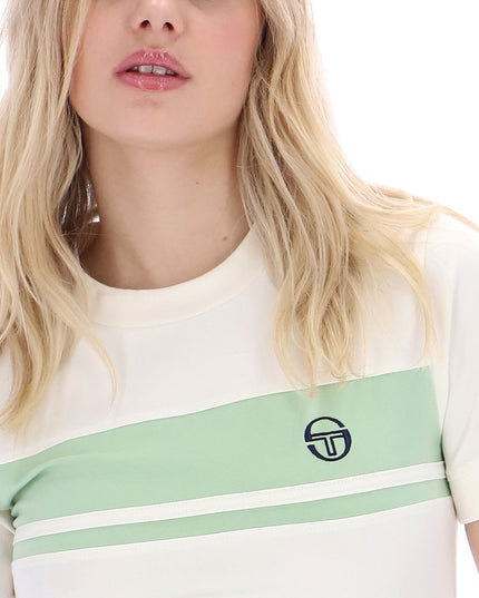 Womens Sergio Tacchini Miss Masters Tee Gardenia/Quiet Green
