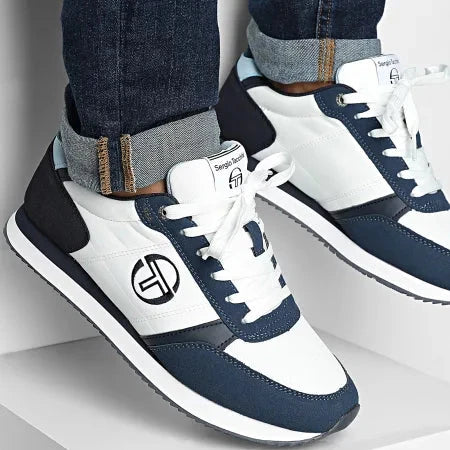 Sergio Tacchini Bergamo Trainers White/Vintage Indigo - 1451 Raw Menswear