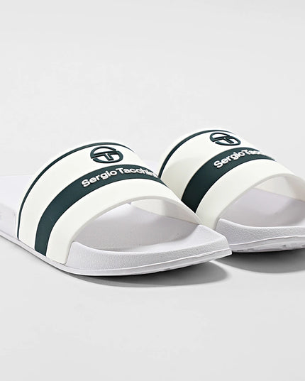 Sergio Tacchini Caspio Sliders White/Mediterranea