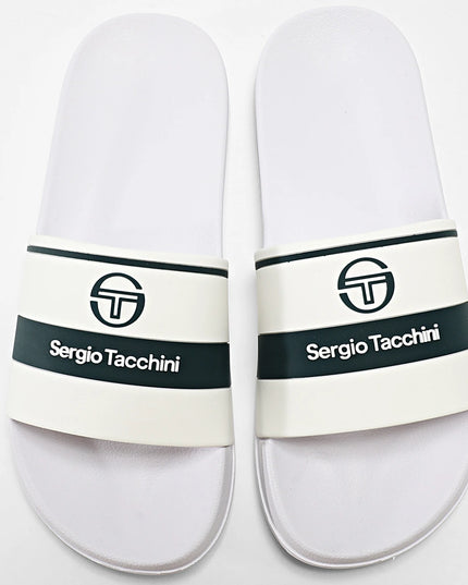 Sergio Tacchini Caspio Sliders White/Mediterranea