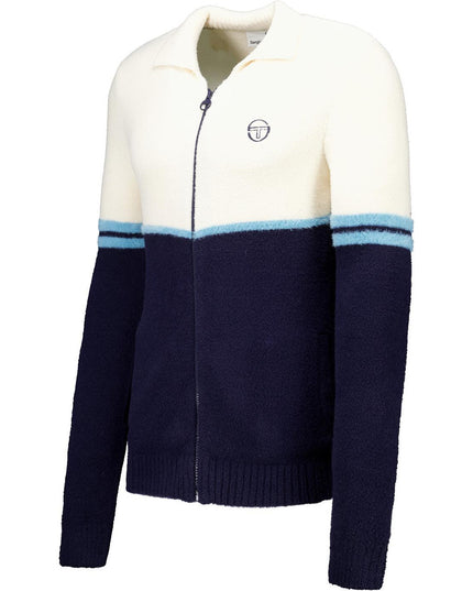 Sergio Tacchini Orion Brushed Knit Track Top Gardenia/Milky Blue - 595