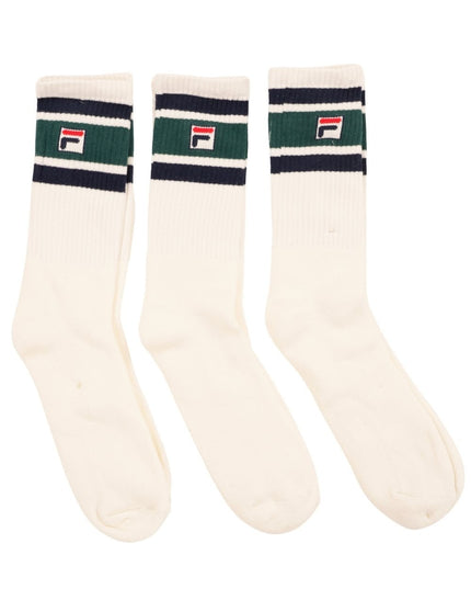 Fila Russell 3 Pack F-Box Heritage Crew Socks 