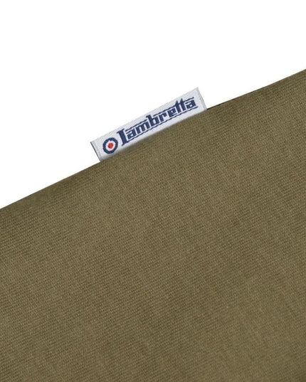Lambretta Gingham Collar Polo Khaki 