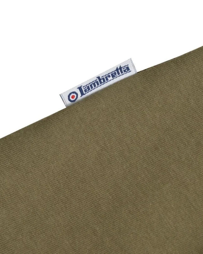 Lambretta Gingham Collar Polo Khaki 