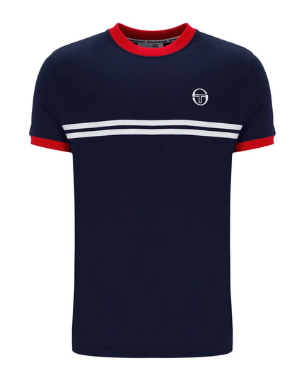 Sergio Tacchini Supermac Tee Navy/Red/White