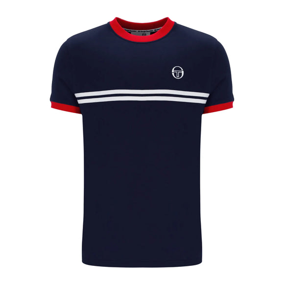 Sergio Tacchini Supermac Tee Navy/Red/White