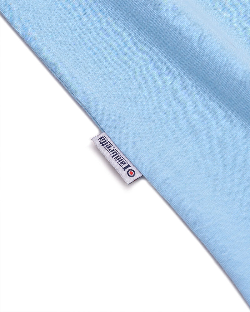 Lambretta Target Ringer Tee Sky Blue - Raw Menswear
