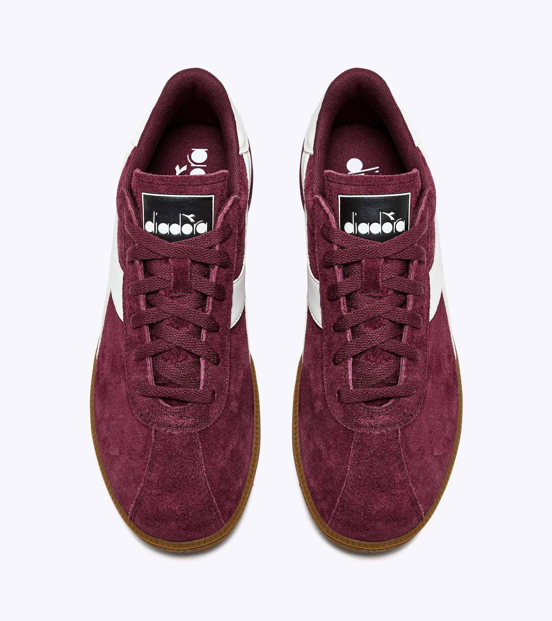 Diadora TOKYO Suede Trainers Burgundy - Raw Menswear