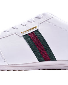 Lambretta Tackle Trainers White/Green - Raw Menswear
