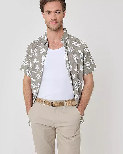 Threadbare ’Conta’ Cotton Turn-Up Chino Shorts Stone