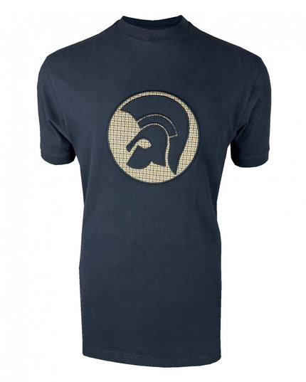 TROJAN Applique Jacquard Logo Tee TR/9091 Navy