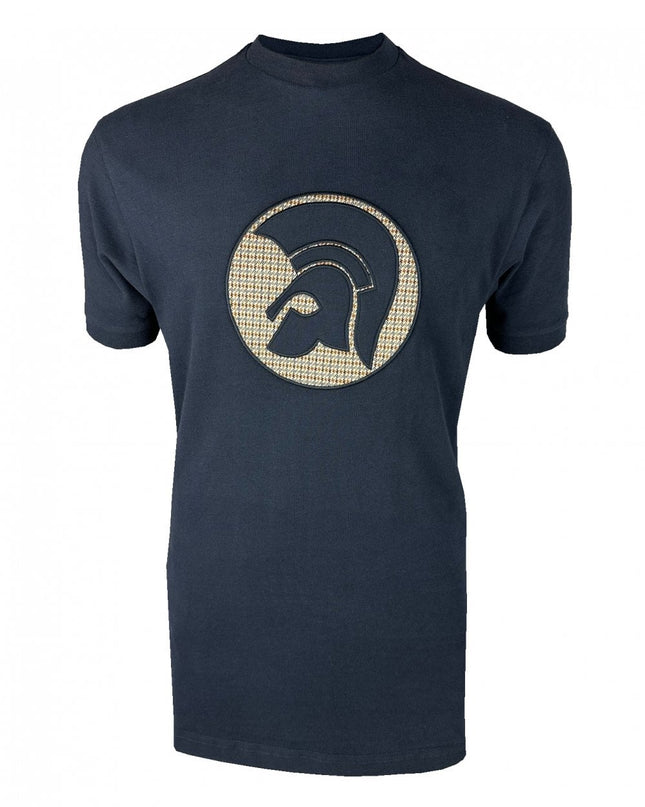 TROJAN Applique Jacquard Logo Tee TR/9091 Navy