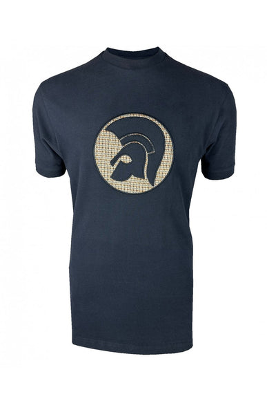 TROJAN Applique Jacquard Logo Tee TR/9091 Navy