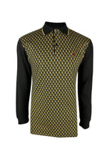 Load image into Gallery viewer, TROJAN Deco Panel Polo Long Sleeve TR/8920 Black - Raw Menswear
