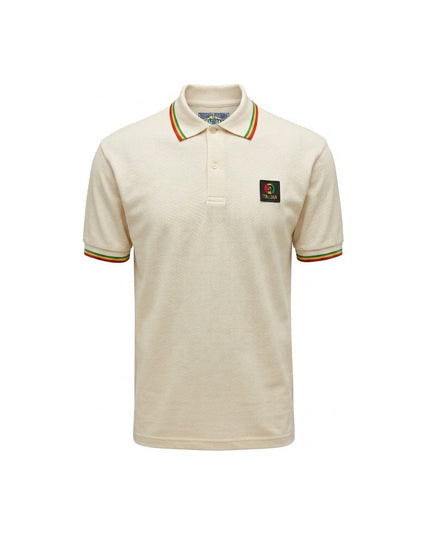 TROJAN Flag Badge Pique Polo TR/9121 in Cream