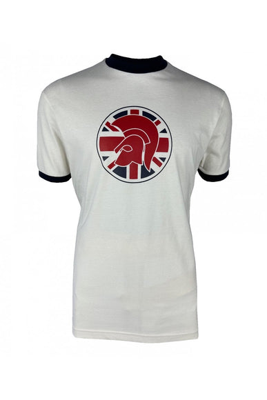 TROJAN Union Jack Flag Logo Tee TC/1046 Ecru