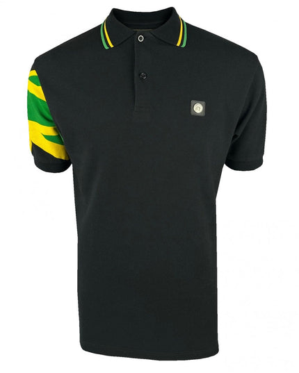 Trojan Flag Sleeve Pique Polo TR/9022 Black