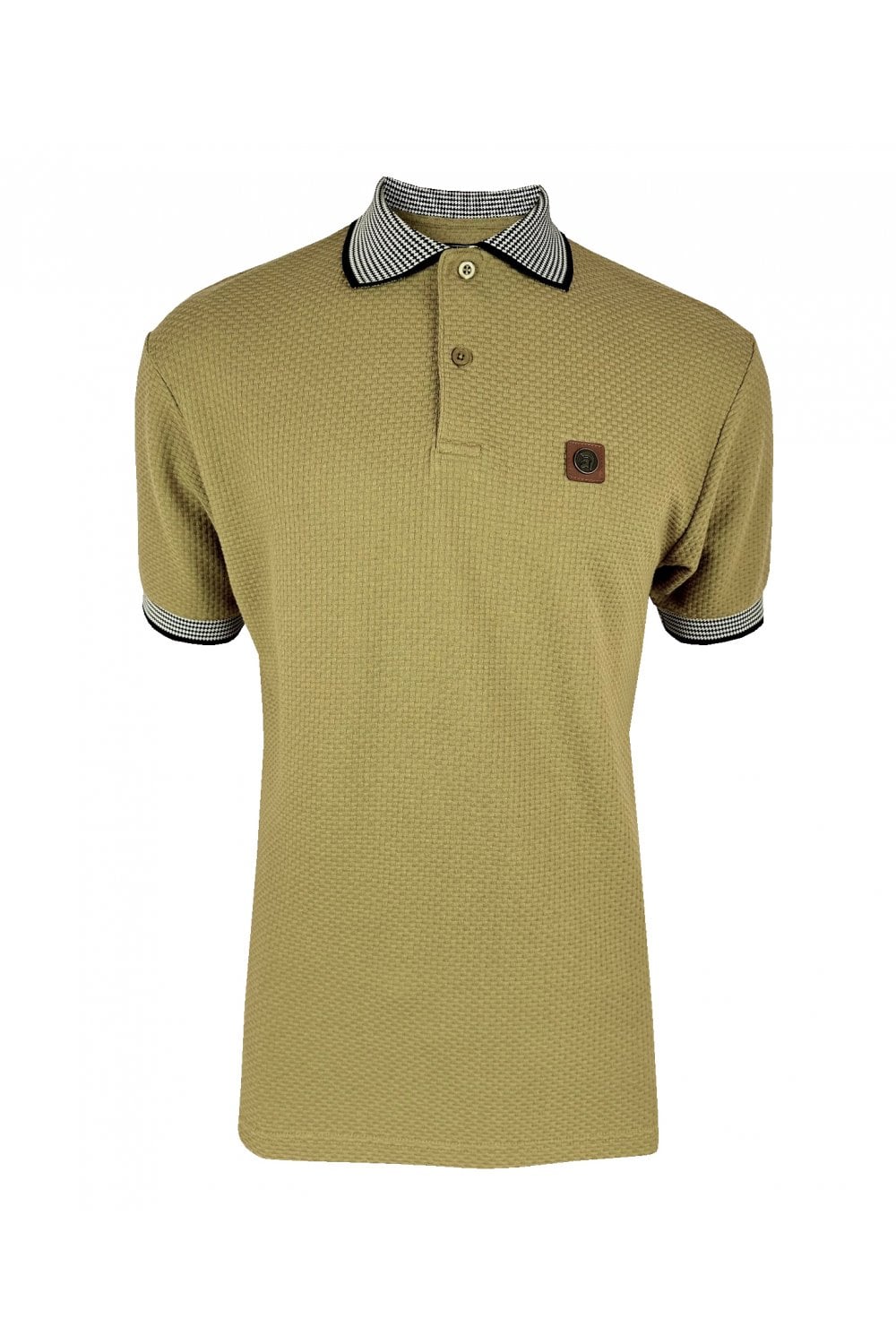 TROJAN Jacquard collar textured polo TR/8931 Camel - 013