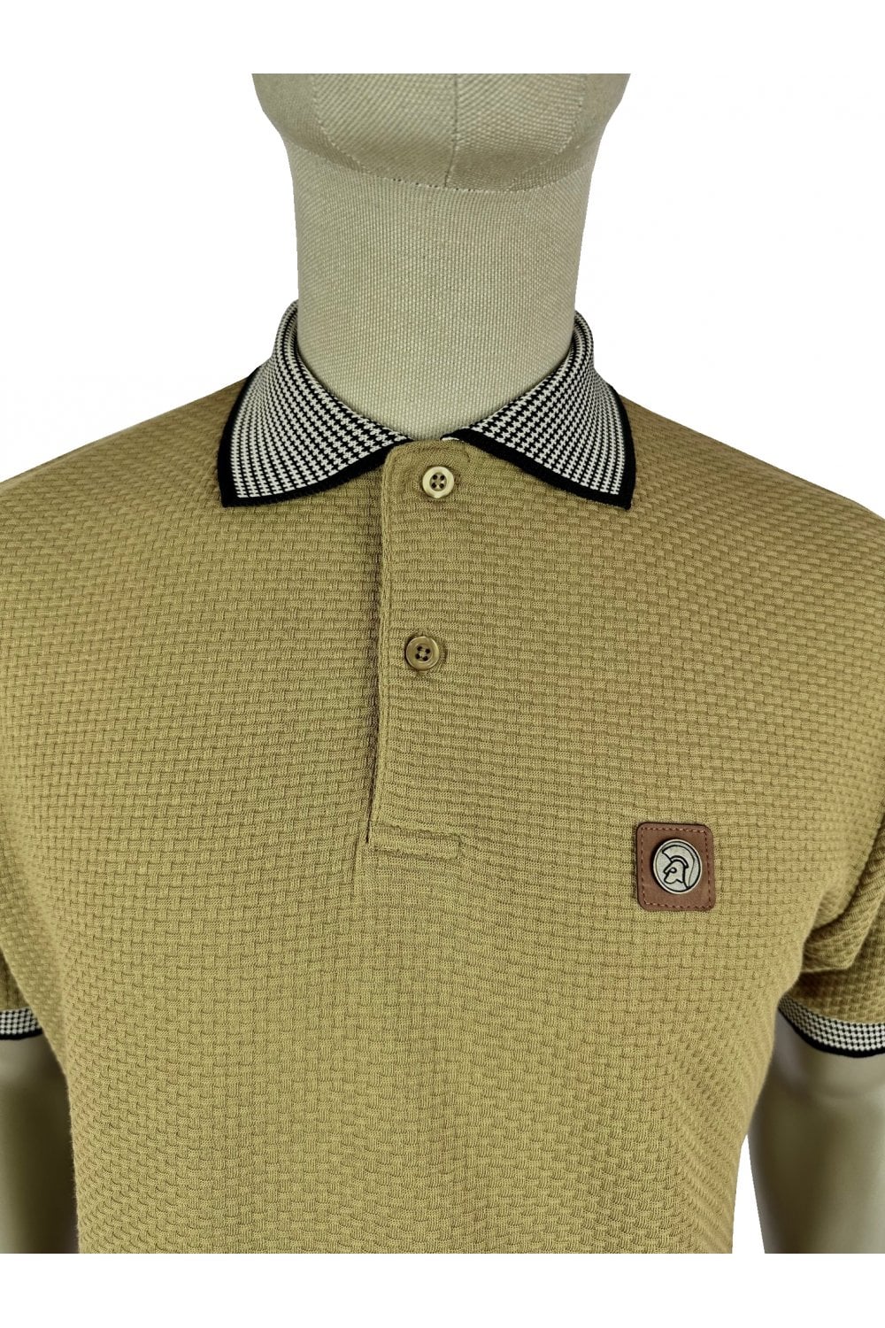 TROJAN Jacquard collar textured polo TR/8931 Camel - 013