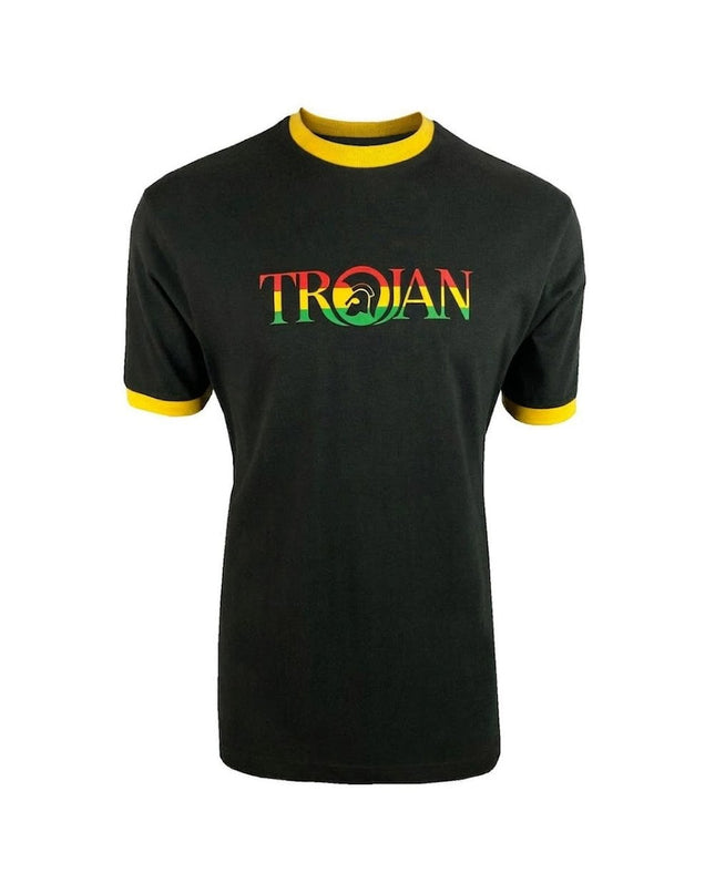 TROJAN Logo Ringer Tee TC/1014 Rasta