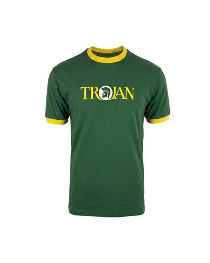 TROJAN Logo Ringer Tee TC/1014 Green