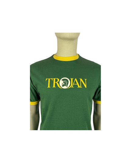 TROJAN Logo Ringer Tee TC/1014 Green