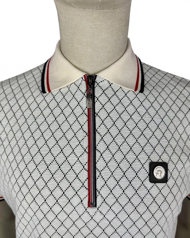 TROJAN Ottoman Jacquard Panel Polo TR/9069