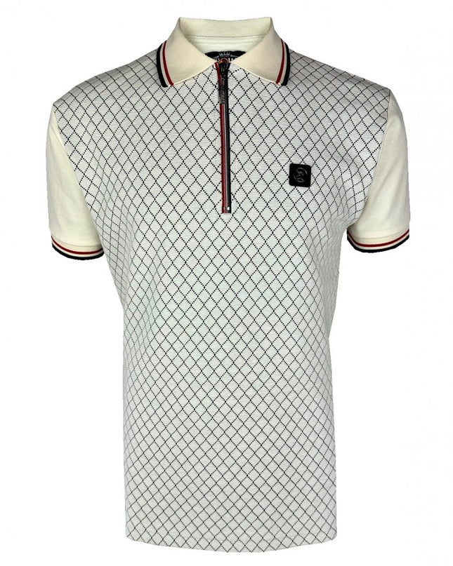 TROJAN Ottoman Jacquard Panel Polo TR/9069